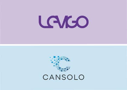 Levigo och Cansolos logotyper som är en del av Perido